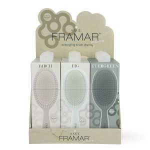 Framar Detangle Brush Display Neutrals 9-pack